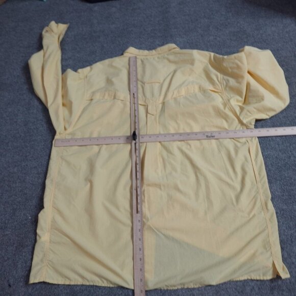 Ex Officio Mens Shirt 2XL Yellow Solid Long Sleeve Vented Nylon Blend - Picture 4 of 9
